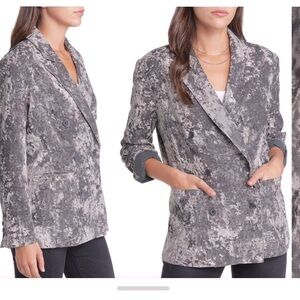 Crushed Velvet Double Breasted Treasure & Bond Blazer